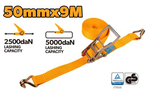 TIE DOWN RATCHET 50MM x 9M/5000KG