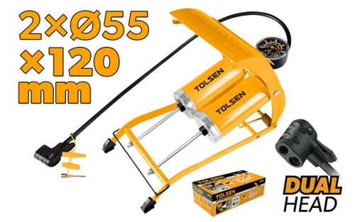 PUMP BICYCLE FOOT WITH GAUGE 55x120MM