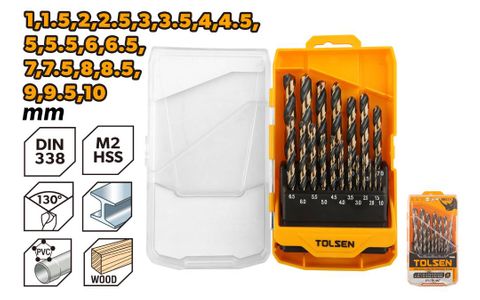 DRILL BIT SET HSS TWIST 19PC 1.0-10MM