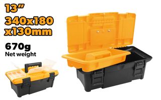 TOOL BOX PLASTIC 340x180x130MM 13 INCH