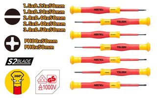 INSULATED PRECISION SCREWDRIVER SET 7PC