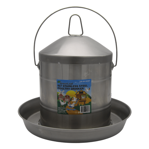 DRINKER POULTRY S/STEEL 9L