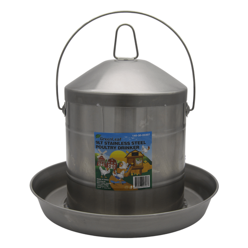 DRINKER POULTRY S/STEEL 9L