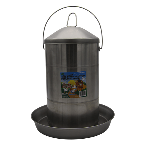 FEEDER POULTRY S/STEEL 12KG