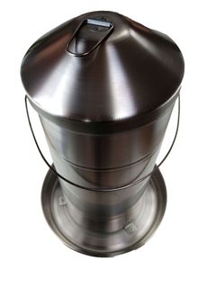 FEEDER POULTRY S/STEEL 15KG