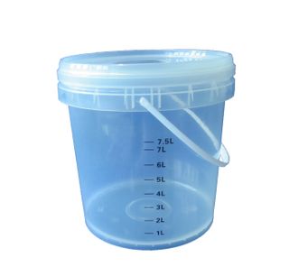 BUCKET WITH LID PLASTIC CLEAR 10L