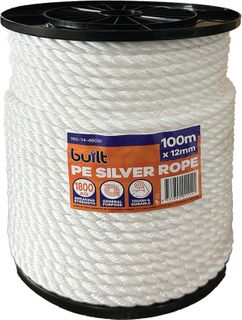 ROPE PE ON SPOOL SILVER 12MM x 100M