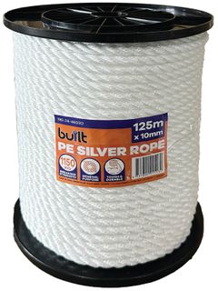 ROPE PE ON SPOOL SILVER 10MM x 125M