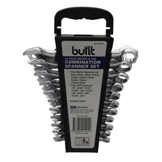 SPANNER COMBINATION SET 22PC SAE & METRIC