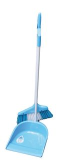 DUSTPAN SET PLASTIC LONG HANDLED
