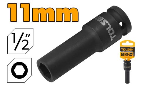 SOCKET DEEP IMPACT 11MM 1/2 INCH