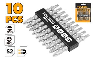 SCREWDRIVER DOUBLE BITS SET PH2/SL5.5 10PC