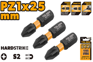 3PCS IMPACT SCREWDRIVER BIT SET PZ1 x 25MM