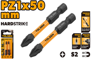 2PCS IMPACT SCREWDRIVER BIT SET PZ1 x 50MM
