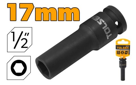 SOCKET DEEP IMPACT 17MM 1/2 INCH