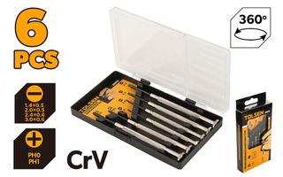 SCREWDRIVER PRECISION SET 6PCS