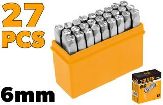 27PCS LETTER PUNCH 6MM
