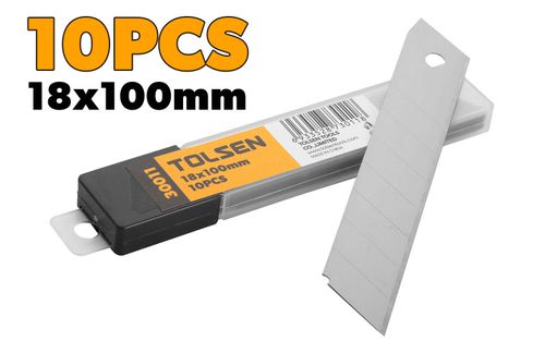 KNIFE BLADE SET 10PCS 18 x 100 x 0.5MM