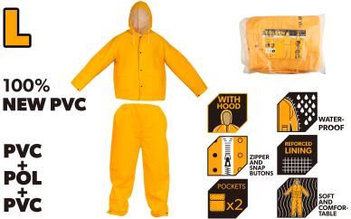 RAIN SUIT PVC - L