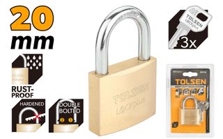 PADLOCK BRASS HEAVY DUTY 20MM