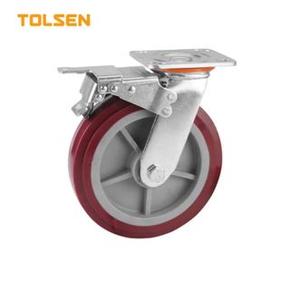 CASTER SWIVEL WITH BRAKE 200MM 8 INCH