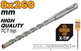 SDS-PLUS HAMMER DRILL BITS X-TIP
(INDUSTRIAL) 8x260MM