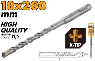 SDS-PLUS HAMMER DRILL BITS X-TIP
(INDUSTRIAL) 18x260MM