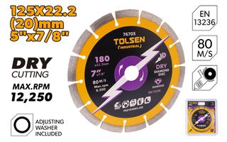 DIAMOND CUTTING DISC SEGMENTED 125 x 22.2MM