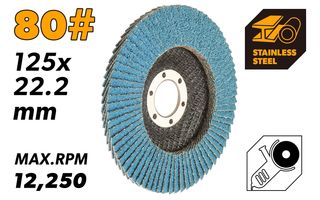125X22.2MM 80G ZIRCONIA DISC