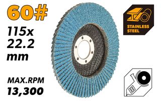 115X22.2MM 60G ZIRCONIA DISC