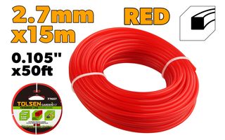 2.7MM X 15M SQUARE TRIMMER LINE