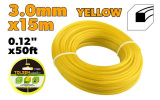3.0MM X 15M SQUARE TRIMMER LINE