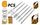 DRILL BIT SET FLAT WOOD 6PCS 10,12,16,18,20,25MM