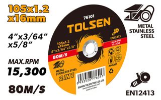 CUTTING-OFF WHEEL FLAT 105 x 1.2 x 16MM