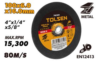 GRINDING WHEEL DEPRESSED CENTRE 100 x 6.0 x 16MM