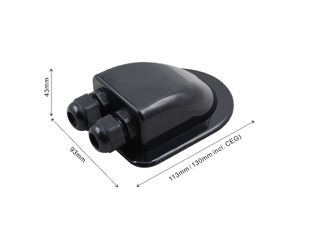 Cable entry Box ( 2 x cable glands) - Black