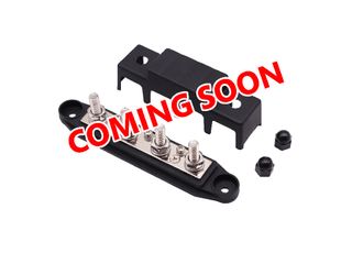 4 Way Bus Bar Black M8 Stud (250A)