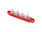 4 Way Bus Bar Red M8 Stud (250A)