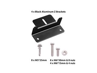 Aluminium Z Bracket Kit -100mm Black