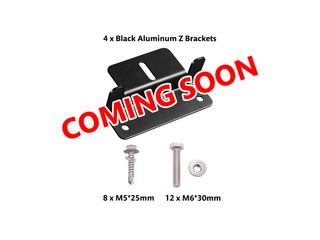 Aluminium Z Bracket Kit -100mm Black