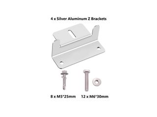 Aluminium Z Bracket Kit -100mm Silver