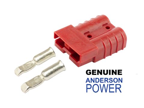 GENUINE Anderson Connector RED (50A) with 6 AWG Terminals