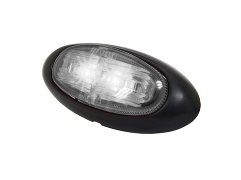 Lucidity LED Front Marker Lamp 12V-24V (Clear lens, white LED)