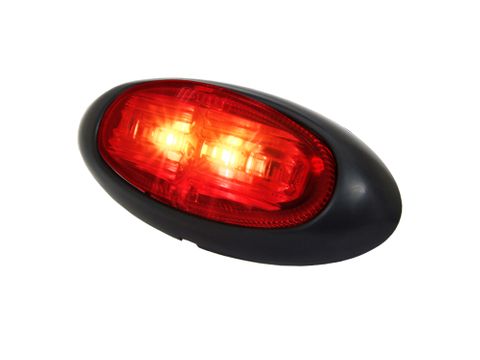Lucidity LED Rear Marker Lamp 12V-24V (red lens, red LED)