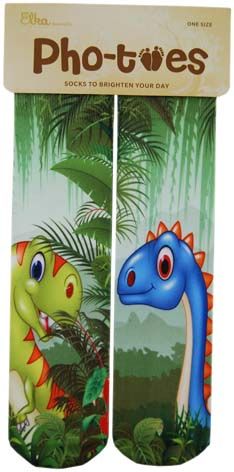 PHO-TOES SOCKS: DINOSAURS PRINT  *SP
