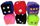 DICE ASSORTED COLOURS 30CM #SP