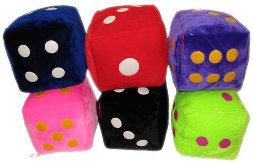 DICE ASSORTED COLOURS 30CM