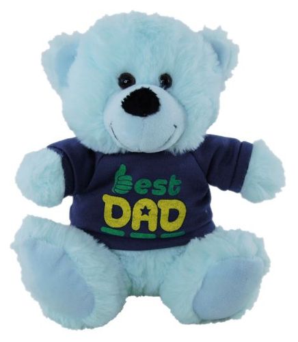 BEAR LT BL  BEST DAD SHIRT 18CM