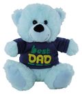 BEAR LT BL  BEST DAD SHIRT 18CM