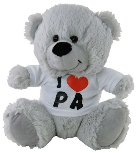 BEAR SILVER I LOVE PA SHIRT 23CM